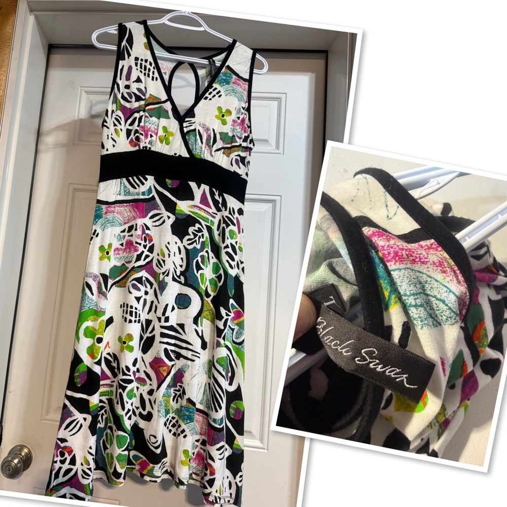 Black Swan Multicolor Patterned Dress sz L